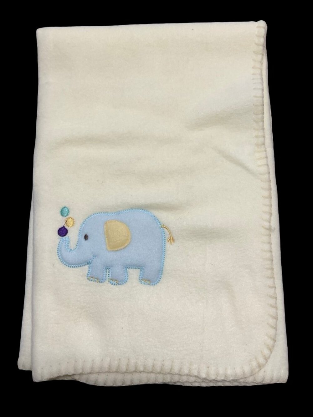 👣 10/$25  - Yellow Fleece Baby Blanket w/ Elephant Applique